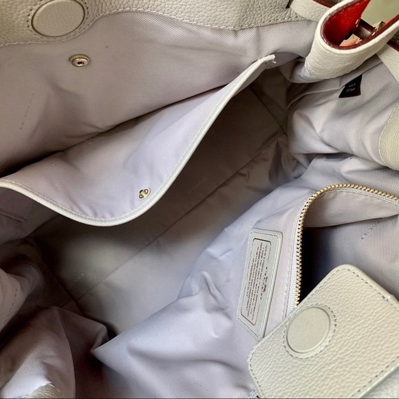 NWOT Coach Refined Pebbled Leather Turnlock Tie Tote - Picture 13 of 14